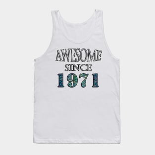 Awesome Since 1971 Birthday 50th, 2021 Funny Retro Tank Top